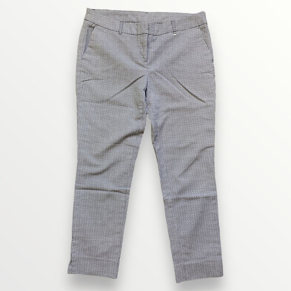 Mercer & Madison Blue Geometric Trousers Women's 10